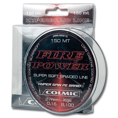Плетеный шнур PE Colmic Fire Power 100m Super Soft 0,14mm/6,30кг/14Lbs