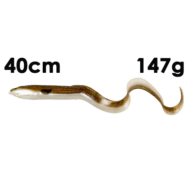 Приманка Savage Gear 3D Real Eel Bulk 40 1шт 22-Olive Sparkle Pearl 50398-001