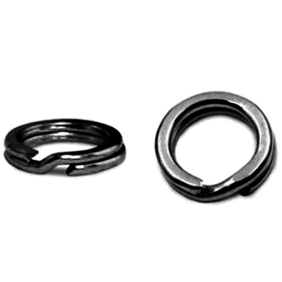Кольцо заводное Vido-Craft Flat Double Ring 6,4*0,8 мм, Черный никель, 10 шт/уп
