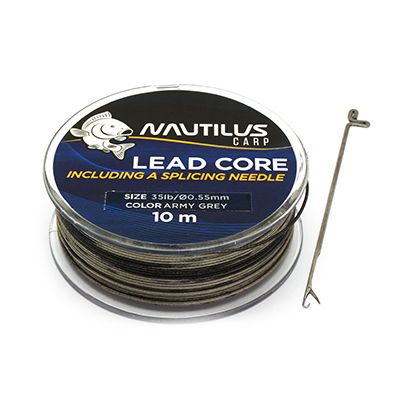 Лидкор Nautilus Supreme Lead Core 45lb 10м Army Grey