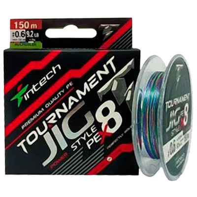 Шнур плетеный Intech Tournament Jig Style PE X8 Multicolor 150m (#1.2 (17.6lb / 8.0kg))