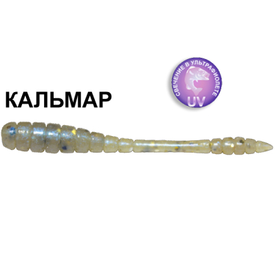 Силиконовая приманка Crazy Fish Tipsy 9-5-25-6 кальмар цв. cold pearl (холодная жемчужина)