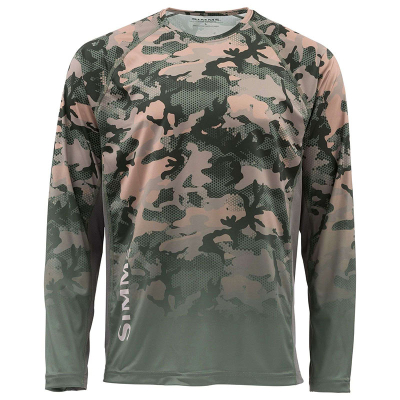 Термофутболка Simms Challenger Solar Tech Jersey, Hex Flo Camo Timber, L