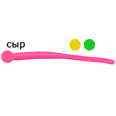 Мягкая приманка MicroFishing Egg Worm 2.25" - 10шт. Розовый Сыр