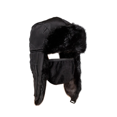 Шапка ушанка Huntsman "Евро" норка 56-58, Черный