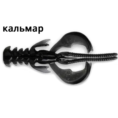 Силиконовые приманки Crazy Fish Nimble 1.2" 76-30-51-6 кальмар цв. black (черный)