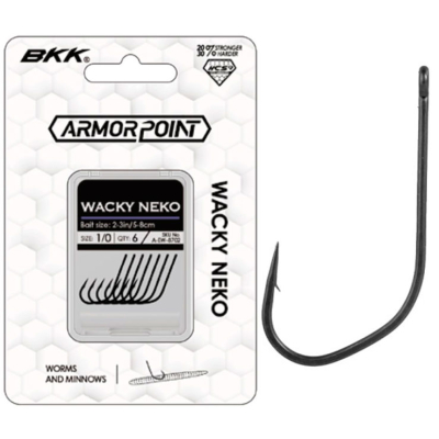 Крючок одинарный BKK Armorpoint - Wacky Neko (A-EW-8702) - 4# (6шт)