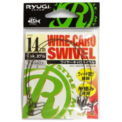 Оснастка Ryugi Wire Caro Swivel 83lb/37lb/51lb #18cm