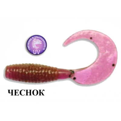 Силиконовая приманка Crazy Fish Angry Spin 1" 20-25-12-5 чеснок цв. ultraviolet (ультрафиолет)