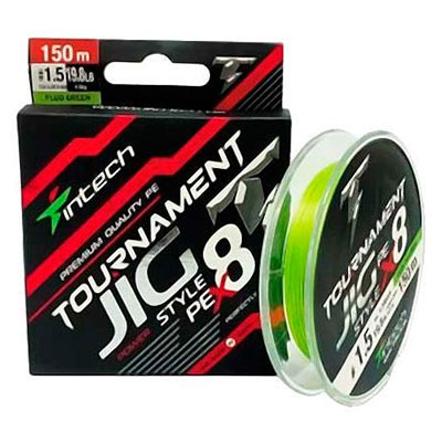 Шнур плетеный Intech Tournament Jig Style PE X8 Lime Green 150m (#1.0 (14.7lb / 6.7kg))