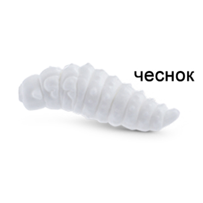 Силиконовая приманка Ojas Oks SW27, White (fluo), 12шт/банка, аромат Чеснок