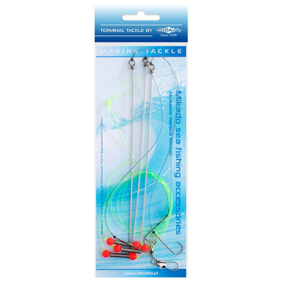 Морская оснастка Mikado Steel Boom Rig крючки 3 х №8 (Арт.LS-B200-8BN)