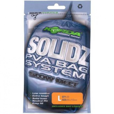 Пакет Korda Solidz Slow Melt PVA Bags L 85х110мм