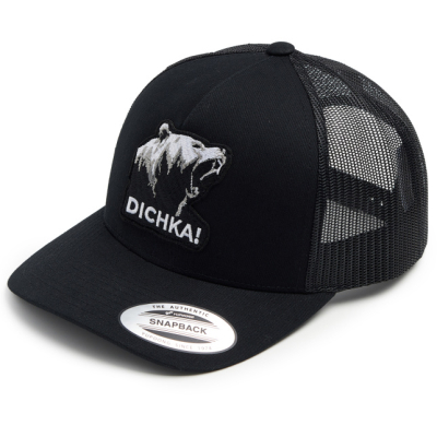 Кепка с сеткой 5P Volga Baits Dichka! Roar Rawcut #Black/Black&White
