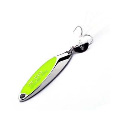 Блесна GT-BIO Super Bevel 15гр, серебро+жёлтый  GT-32T