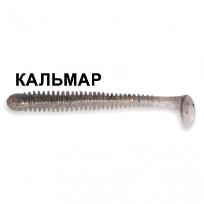 Силиконовая приманка Crazy Fish Vibro Worm 3.4" 13-85-10d-6 кальмар цв. natural (природный)
