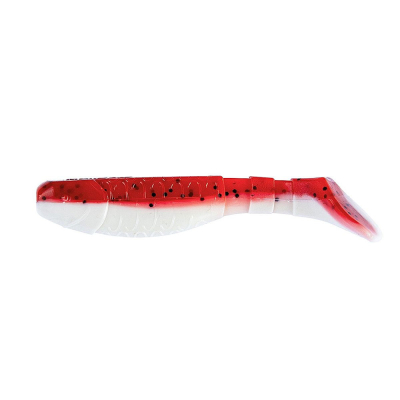 Силиконовая приманка Helios Chubby 3,55"/9 см Red & White 5шт. (HS-4-003)