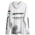 Лонгслив с капюшоном Volga Baits Dichka! PAL25 #White/Black&Azure р.48