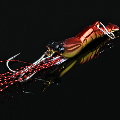Блесна Juyang Metal Shrimp 3гр. цвет золото с красным
