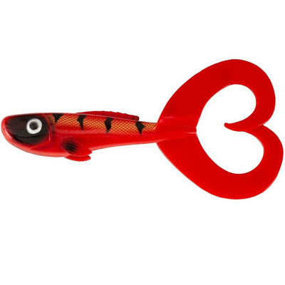 Силиконовая приманка Abu Garcia Beast Twin Tail 210mm двойная цв. Red Tiger