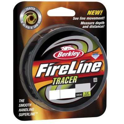 Леска плетеная Berkley Fireline Fused Tracer Flamegreen/Smoke 270m 0,17mm (1345455)