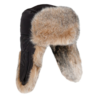 Шапка ушанка Huntsman "Евро" волк 58-60, Черный