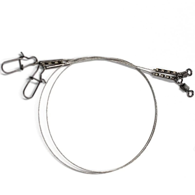 Поводок стальной NAMAZU Leader 7х7, d-0,40 мм, L-25 см, test- 18 кг (уп. 2 шт.)