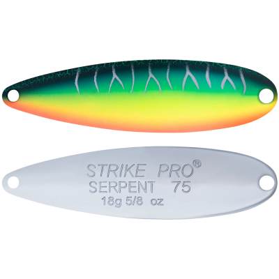 Блесна колеблющаяся Strike Pro Serpent Treble 65H, 65 мм, 18 гр, Тройник, цвет: A223S-RP Pearl Mat T