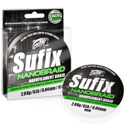 Шнур плетеный Sufix Nano Braid  Aqua Camo 100m - 0.12mm