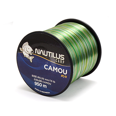 Леска Nautilus Camou G. d-0.35мм 20lb 950м