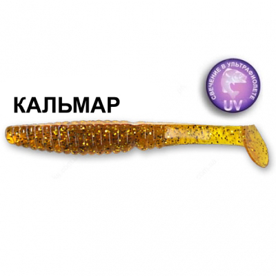 Силиконовая приманка Crazy Fish Scalp Minnow 4" 18-100-9-6 кальмар цв. caramel (карамель)