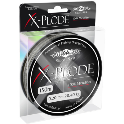 Плетеный шнур Mikado X-Plode Black 150м 0,25мм - 28,50кг