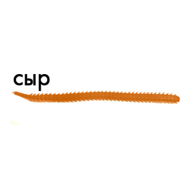 Мягкая приманка Trout Zone Tapeworm 3,3" оранжевый сыр