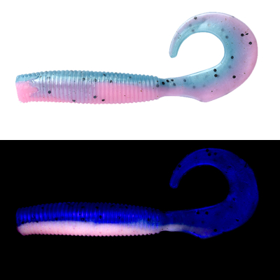 Силиконовая приманка Daiwa Bait Junkie 4" Grub цв. BP IWASHI GLOW