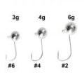 Вольфрамовая джиг-головка GRFish, цвет серебро, крючок №6, 4.0 гр., уп.3 штуки