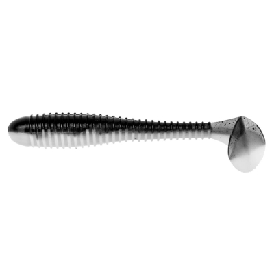 Силиконовая приманка Helios Catcher 3,55"/9 см Black & White 5шт. (HS-2-023)