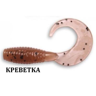 Силиконовая приманка Crazy Fish Angry Spin 1" 20-2,5-8-4 креветка цв. coffee (кофе)