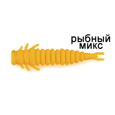 Силиконовая приманка Ojas Reit SW37, Orange (fluo), 14шт/банка, аромат Рыбный микс