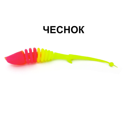 Силиконовые приманки Chuper Shark Tail 90мм Розовый/Лимон Чеснок