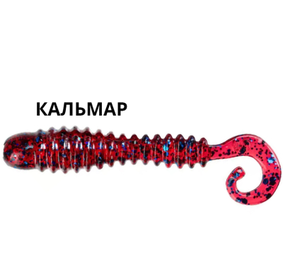 Силиконовая приманка Crazy Fish Active Slug 2" 29-50-73-6 кальмар цв. blue ruby (синий рубин)