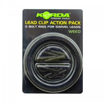 Набор безопасная клипса Korda Lead Clip Action Pack Weed KLCAPW