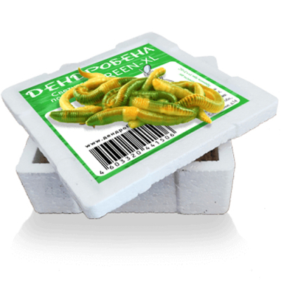 Червь Дендробена XL GREEN 25гр* Коробочка пенопласт
