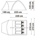 Палатка Canadian Camper Rino 4 (цвет royal  дуги 9,5 мм)