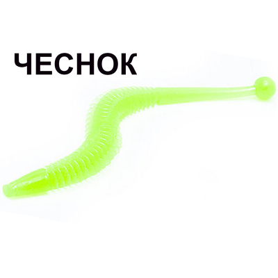 Мягкая приманка Boroda Baits Mila цв. Шартрез, аттр. Чеснок, 10 шт./уп.