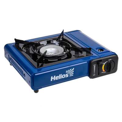 Плита газовая портативная в кейсе с переходником и подогревом баллона Helios (HS-BDZ-168C-P)