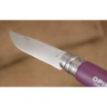 Нож Opinel №7 Trekking, нержавеющая сталь, кожаный темляк, фиолетовый