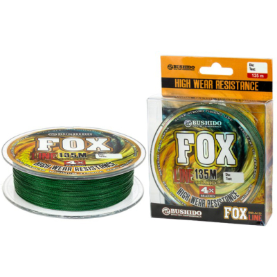 Леска плетеная Bushido Fox Line 4x 135m 0420-020