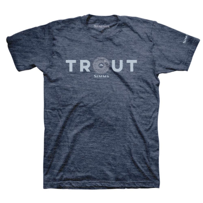 Футболка Simms Reel Trout T-Shirt, Navy Heather, XXL