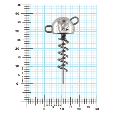 Мормыш Огрузка "Гриб Штопор" 30 мм, вес 12 гр (St-30-12)