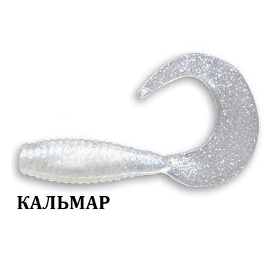 Силиконовая приманка Crazy Fish Angry Spin 1" 20-25-49-6 кальмар цв. snow-white (снежно-белый)